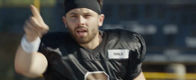 Costume design by Anette Cseri for the Hulu commercial featuring Baker Mayfield